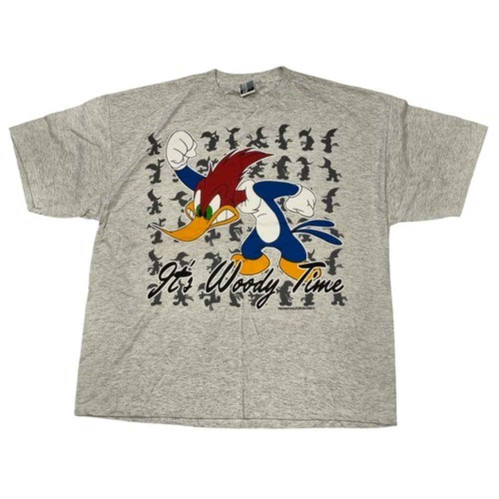 Vintage Grafix by Gotcha Woody Woodpecker "Its Woody Time" Grey X-Large T-Shirt
